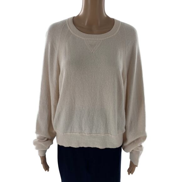 J. Crew Heather Muslin Cream Cashmere Crewneck Pullover Sweatshirt - Picture 3 of 9